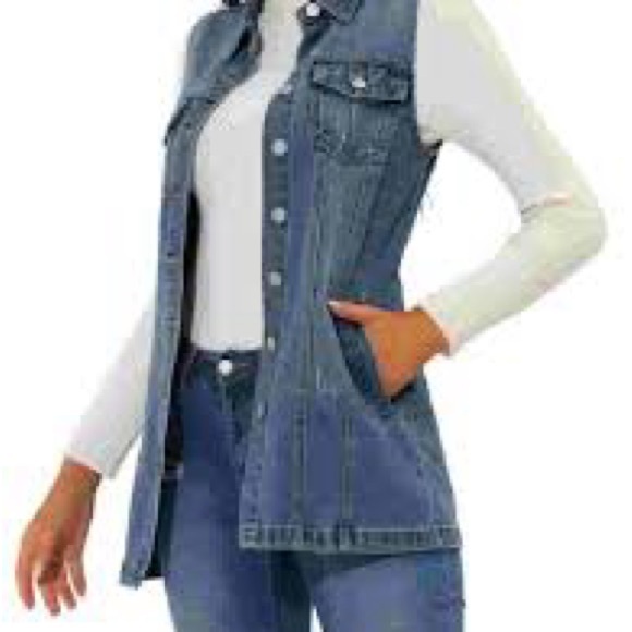 Allegra K Tops - Allegra K Blue Denim Vest